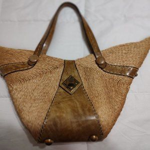 WOMEN'S VINTAGE LATE 1960'S STRAW SUMMER HANDBAG